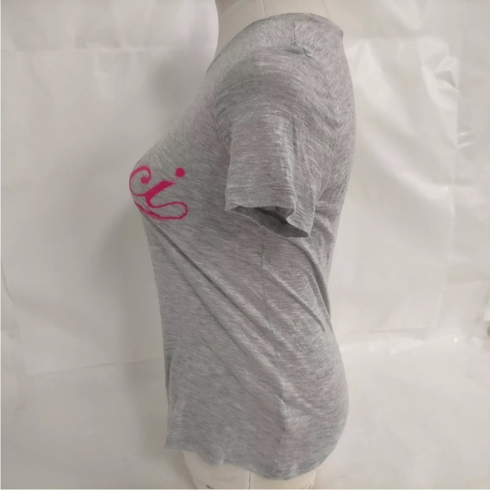 Gucci Gray & Pink Logo Top - Size XS - Picture 4 of 9